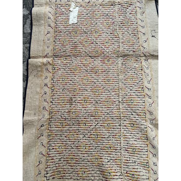 Vintage Banjara wall hanging ethnic tapestry hanging embroidery boho 35x64”